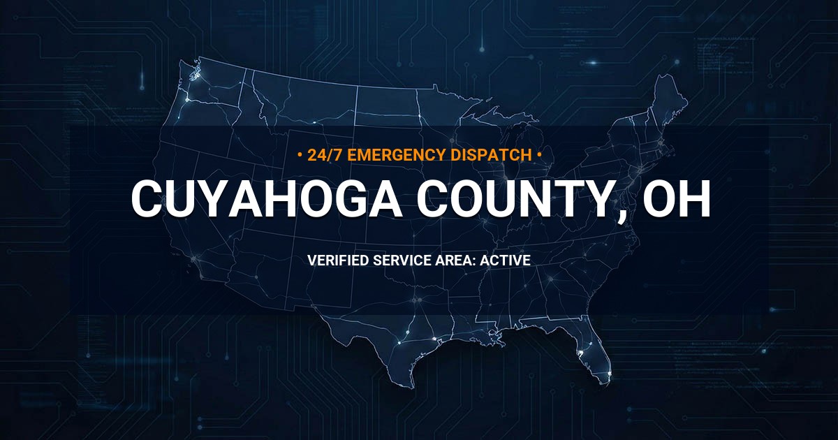 Emergency Plumbing Dispatch Map for Cuyahoga County Plumbing Logistics