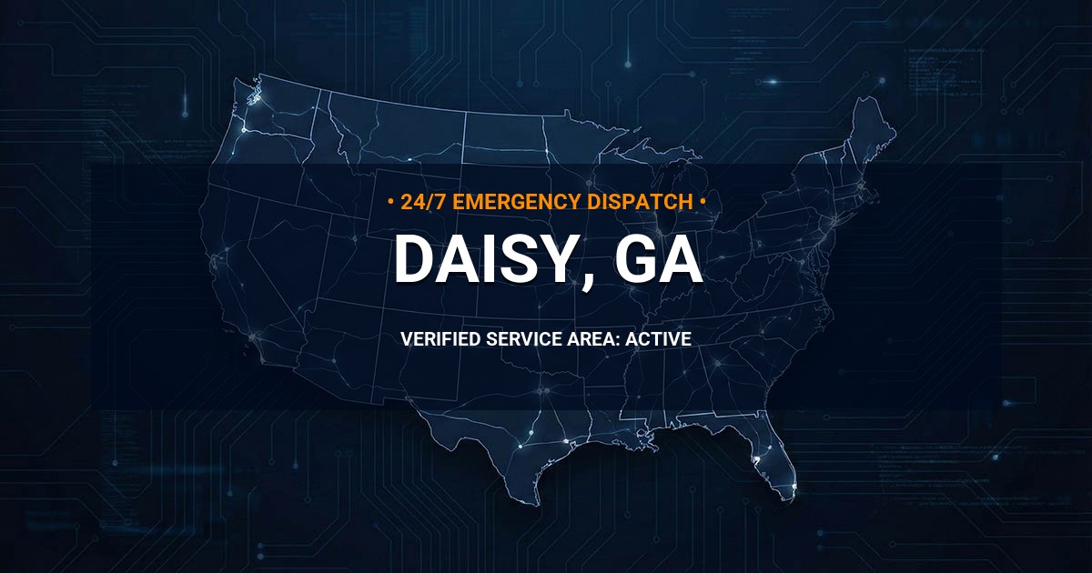 Emergency Plumbing Dispatch Map for Plumbing Services: Daisy, GA