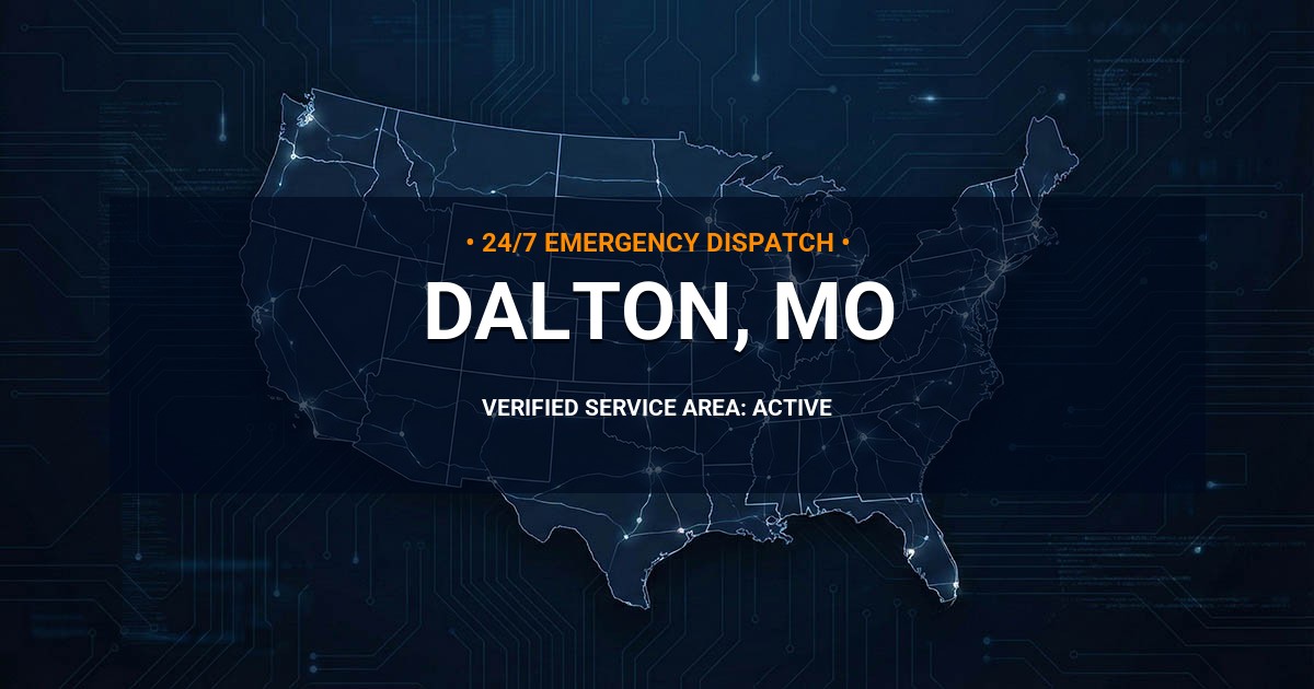 Emergency Plumbing Dispatch Map for Plumbing Services: Dalton, MO