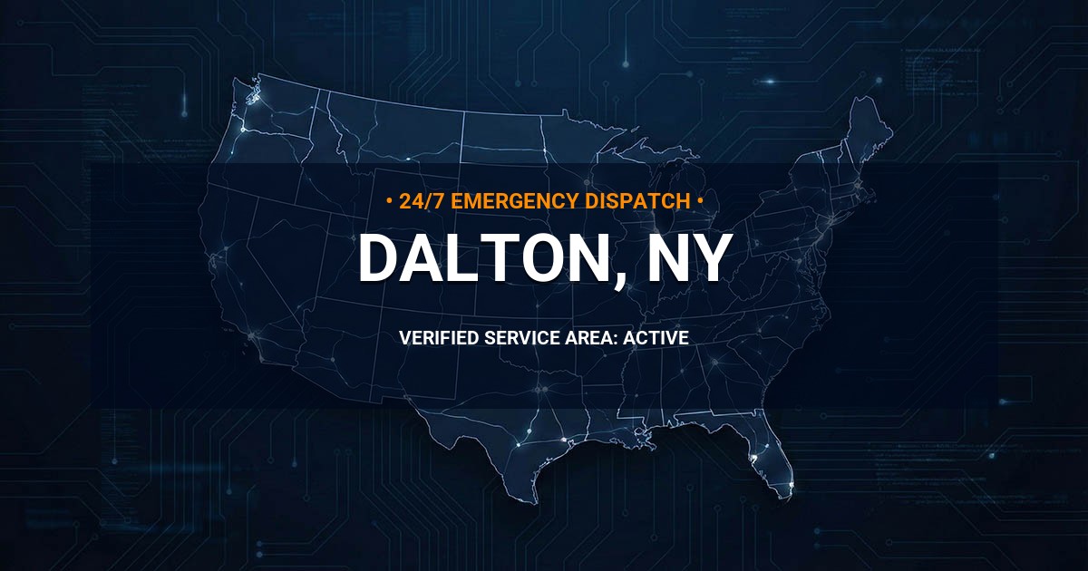 Emergency Plumbing Dispatch Map for Plumbing Services: Dalton, NY