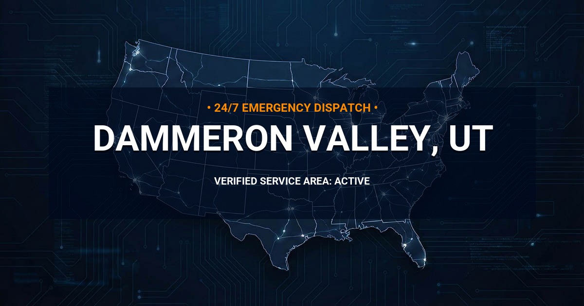 Emergency Plumbing Dispatch Map for Plumbing Services: Dammeron Valley, UT