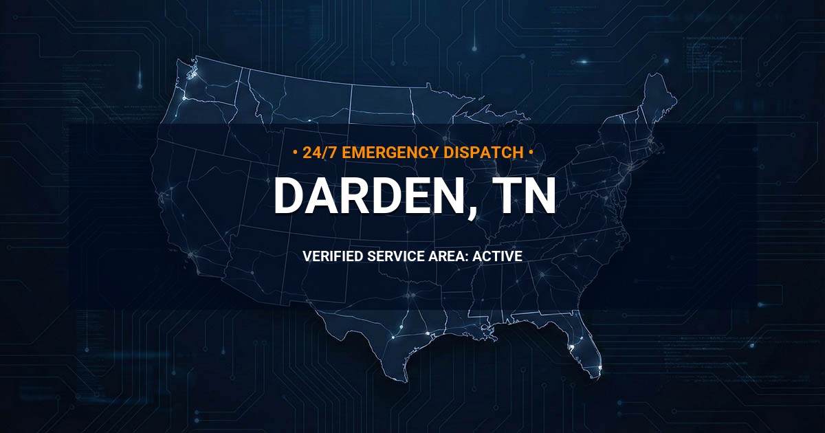 Emergency Plumbing Dispatch Map for Plumbing Services: Darden, TN
