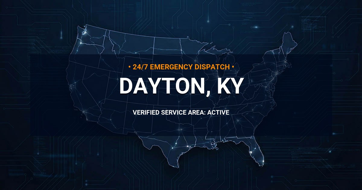 Emergency Plumbing Dispatch Map for Plumbing Services: Dayton, KY