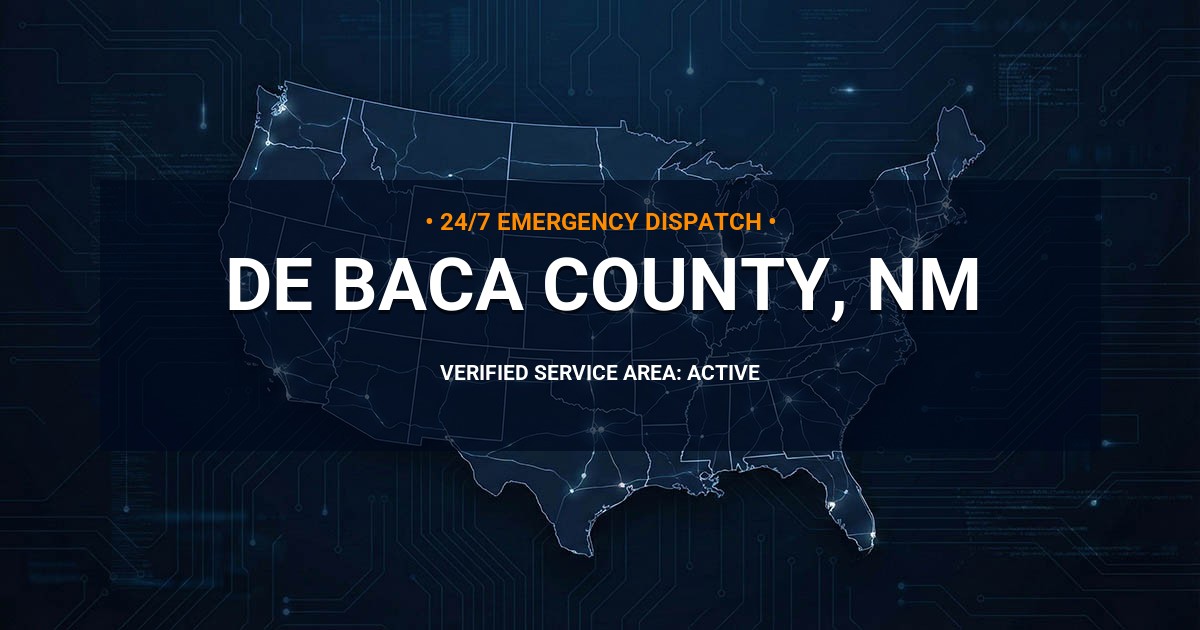 Emergency Plumbing Dispatch Map for De Baca County Plumbing Logistics