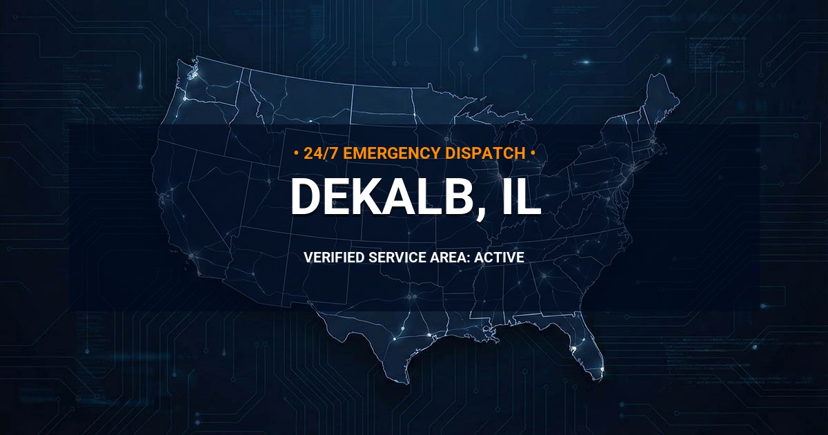 Emergency Plumbing Dispatch Map for Plumbing Services: DeKalb, IL