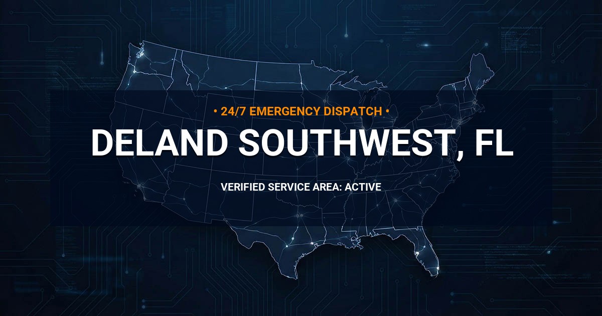 Emergency Plumbing Dispatch Map for Plumbing Services: DeLand Southwest, FL