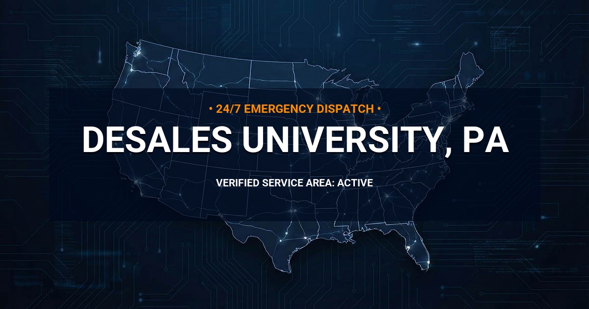 Emergency Plumbing Dispatch Map for Plumbing Services: DeSales University, PA