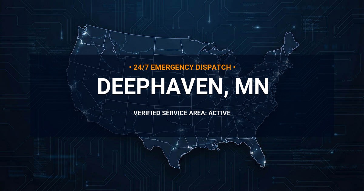 Emergency Plumbing Dispatch Map for Plumbing Services: Deephaven, MN
