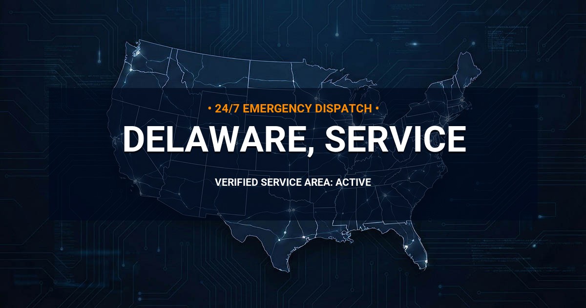 Emergency Plumbing Dispatch Map for Delaware Plumbing Administration