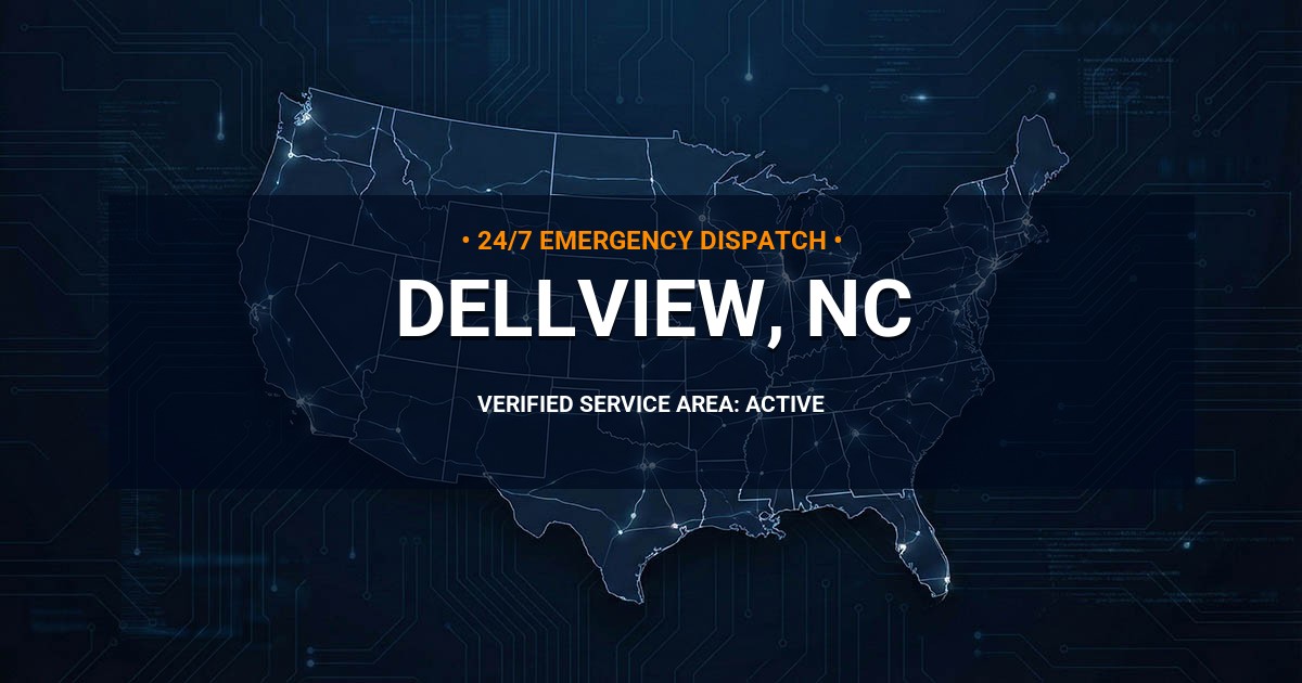 Emergency Plumbing Dispatch Map for Plumbing Services: Dellview, NC