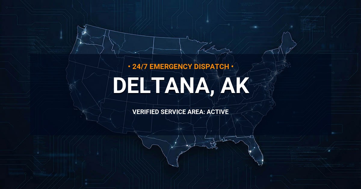 Emergency Plumbing Dispatch Map for Plumbing Services: Deltana, AK