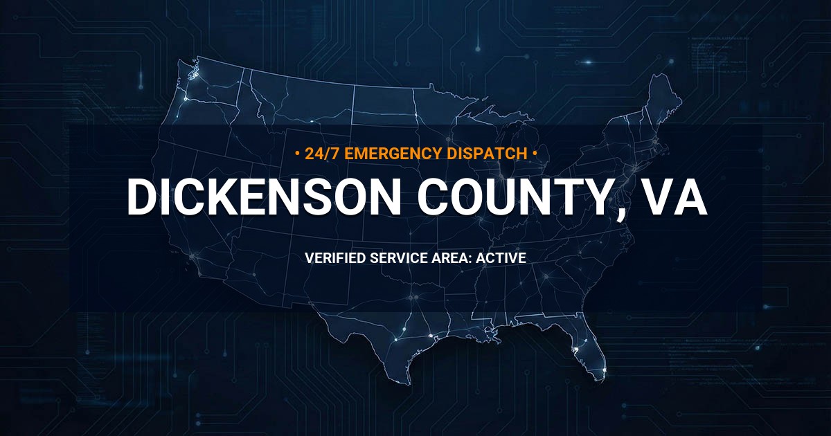 Emergency Plumbing Dispatch Map for Dickenson County Plumbing Logistics