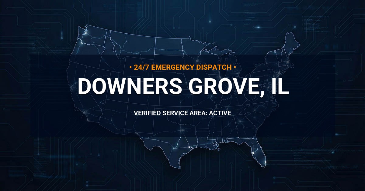 Emergency Plumbing Dispatch Map for Plumbing Services: Downers Grove, IL