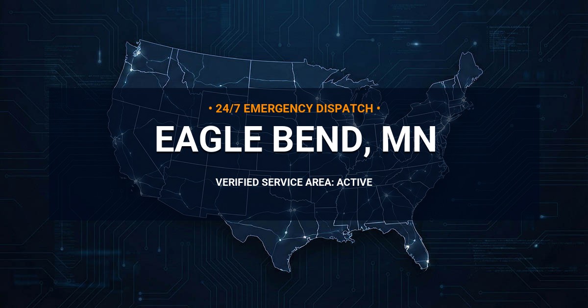 Emergency Plumbing Dispatch Map for Plumbing Services: Eagle Bend, MN