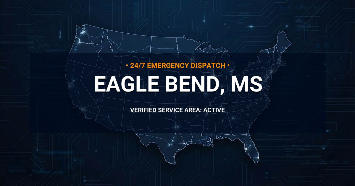 Emergency Plumbing Dispatch Map for Plumbing Services: Eagle Bend, MS