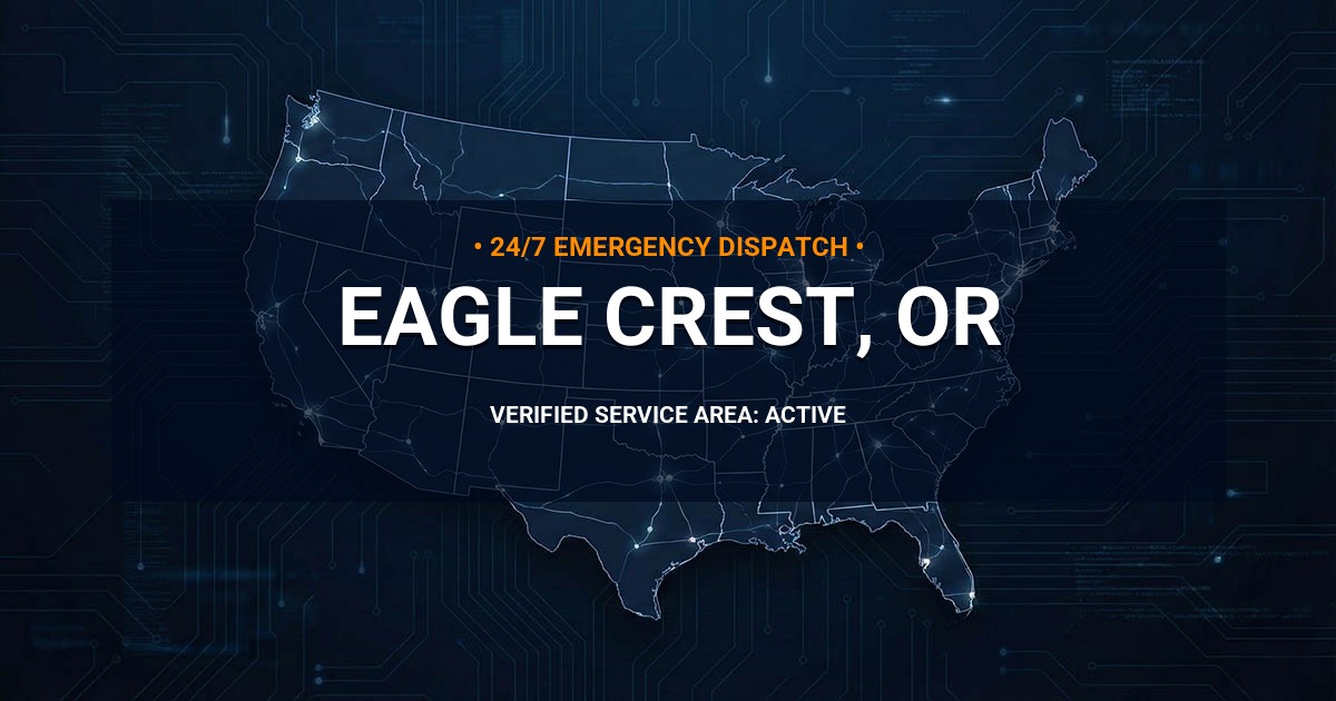 Emergency Plumbing Dispatch Map for Plumbing Services: Eagle Crest, OR