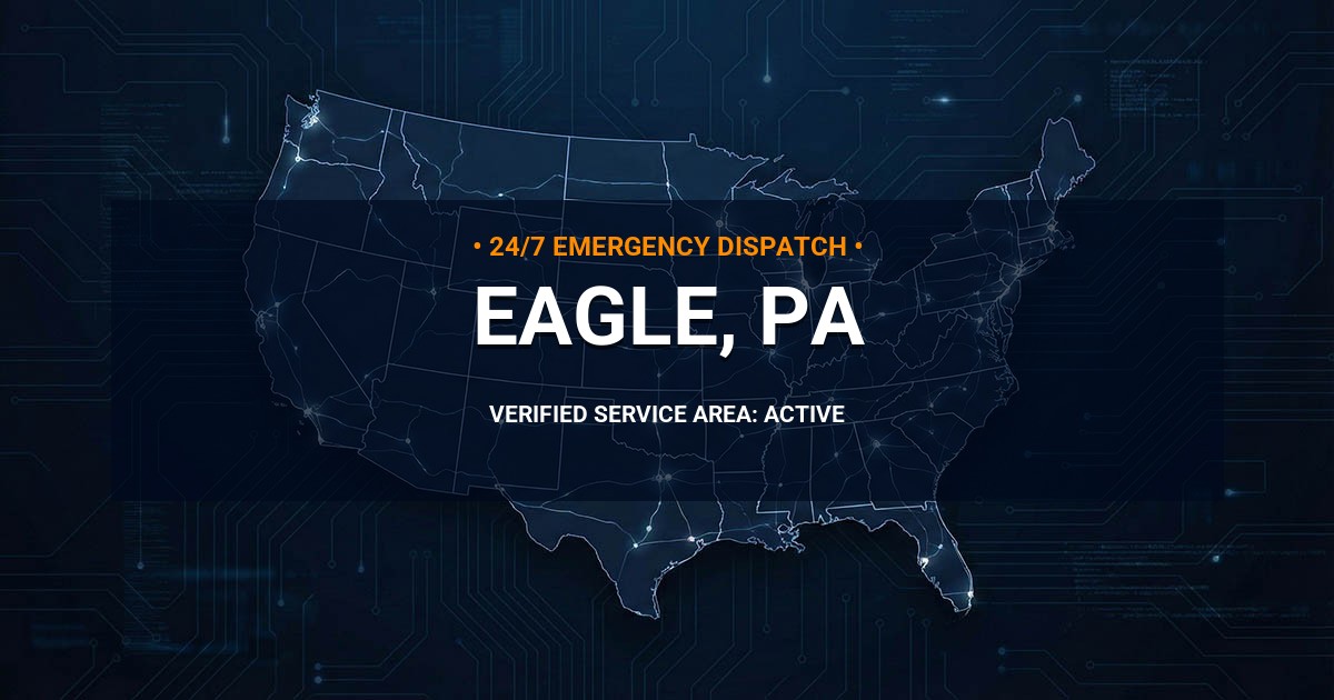 Emergency Plumbing Dispatch Map for Plumbing Services: Eagle, PA