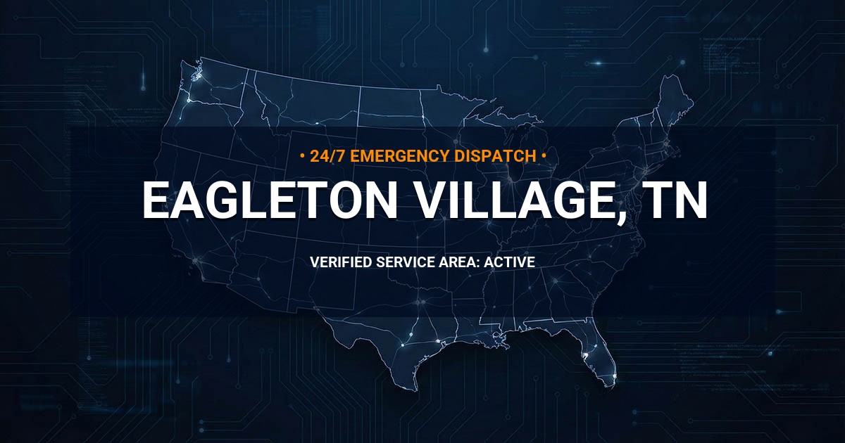 Emergency Plumbing Dispatch Map for Plumbing Services: Eagleton Village, TN