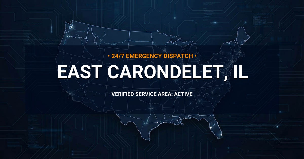 Emergency Plumbing Dispatch Map for Plumbing Services: East Carondelet, IL