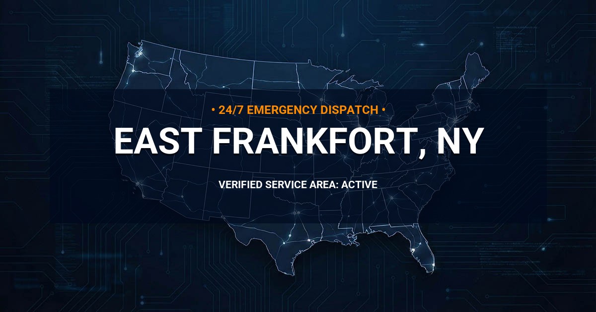 Emergency Plumbing Dispatch Map for Plumbing Services: East Frankfort, NY