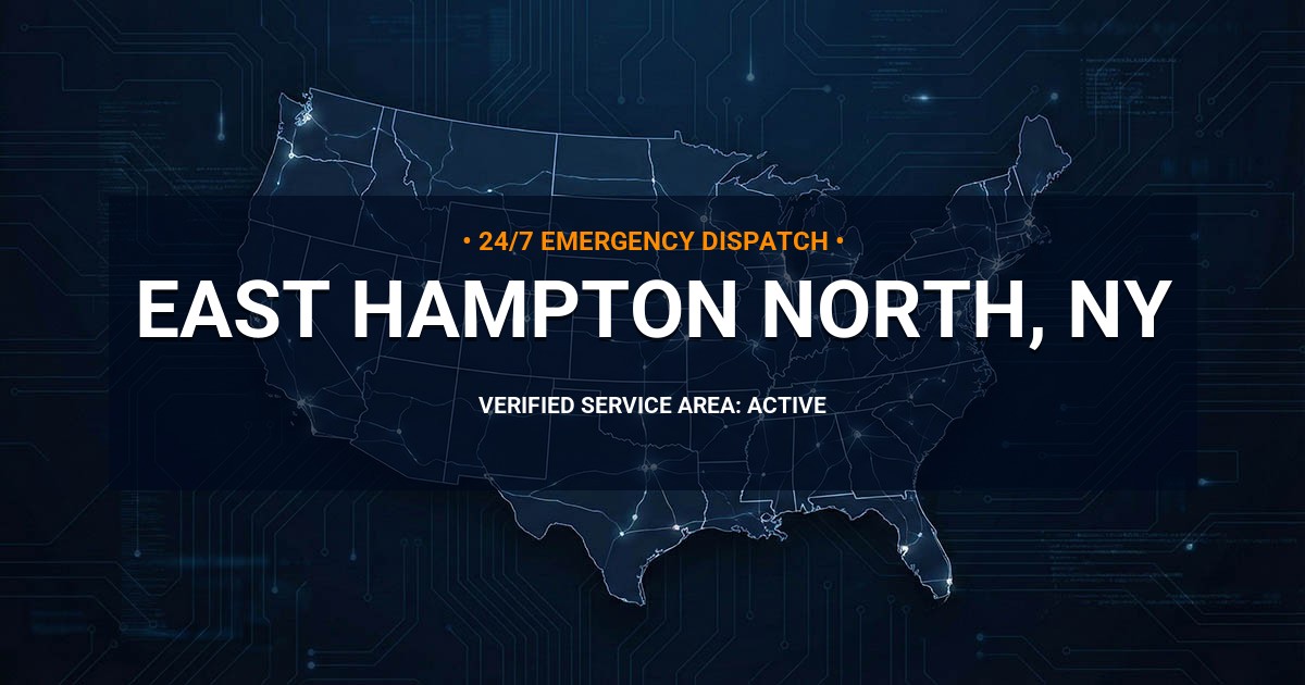 Emergency Plumbing Dispatch Map for Plumbing Services: East Hampton North, NY