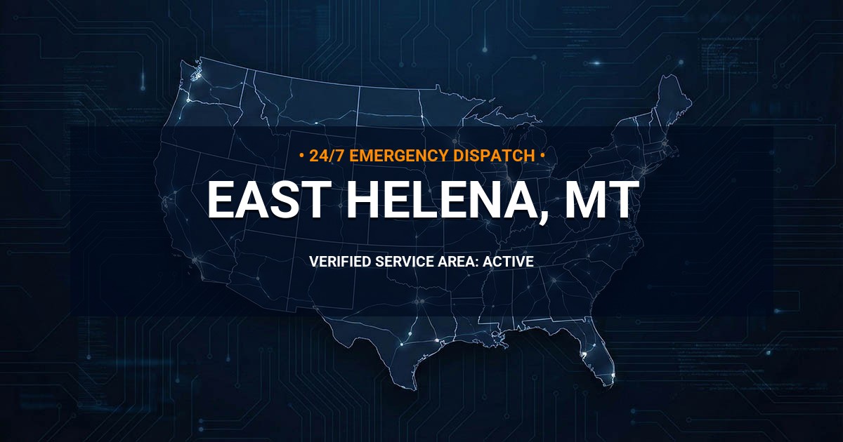 Emergency Plumbing Dispatch Map for Plumbing Services: East Helena, MT