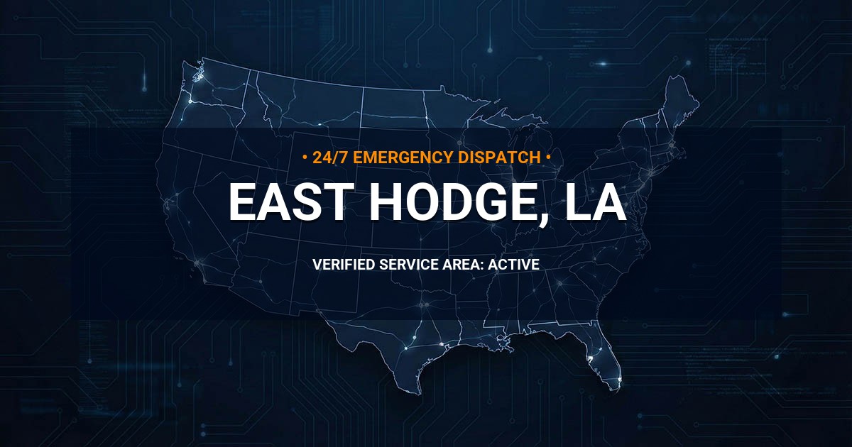 Emergency Plumbing Dispatch Map for Plumbing Services: East Hodge, LA