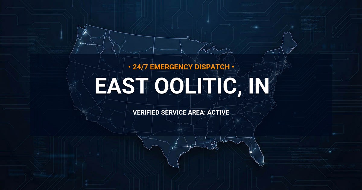 Emergency Plumbing Dispatch Map for Plumbing Services: East Oolitic, IN