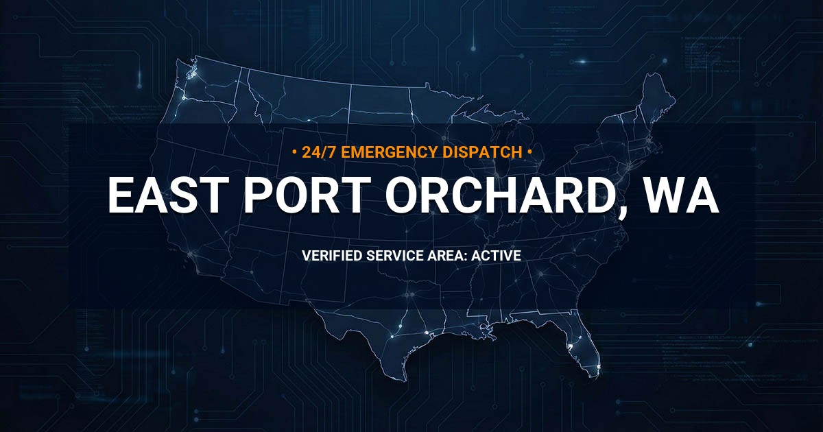 Emergency Plumbing Dispatch Map for Plumbing Services: East Port Orchard, WA
