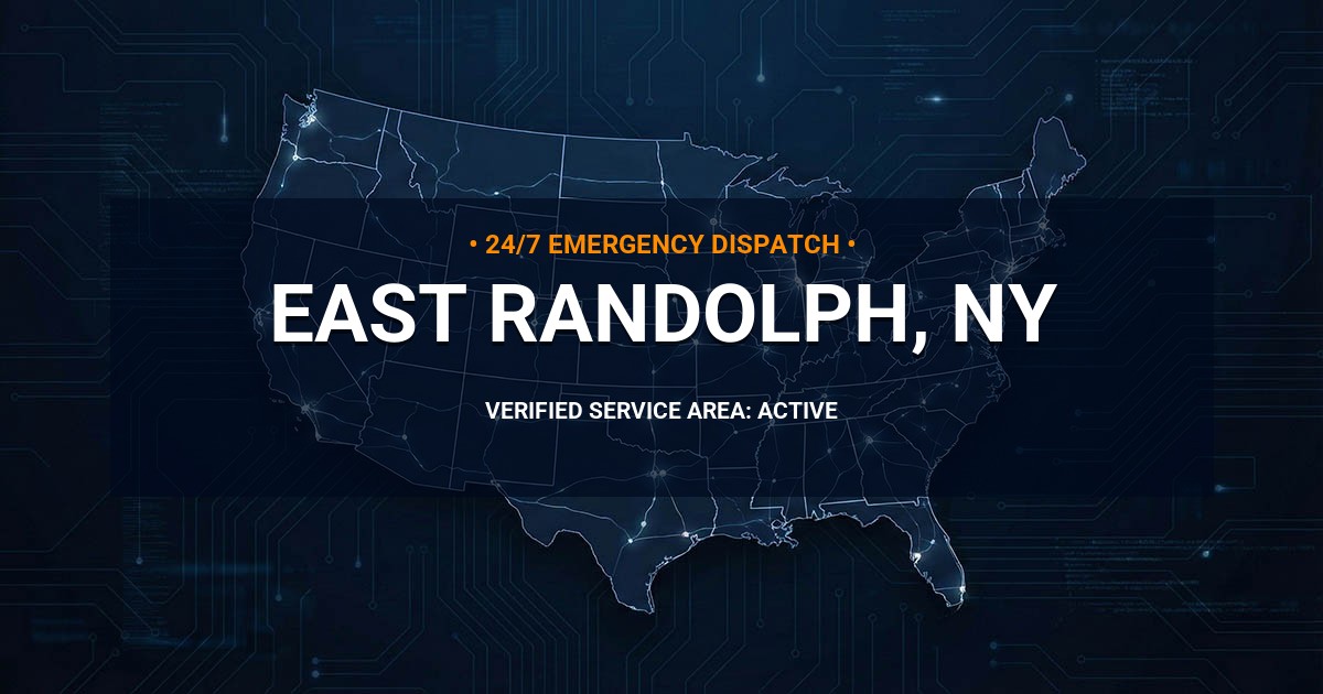 Emergency Plumbing Dispatch Map for Plumbing Services: East Randolph, NY