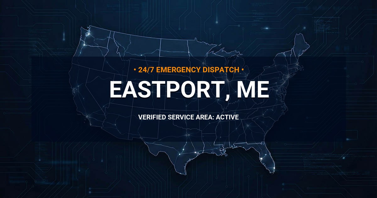 Emergency Plumbing Dispatch Map for Plumbing Services: Eastport, ME