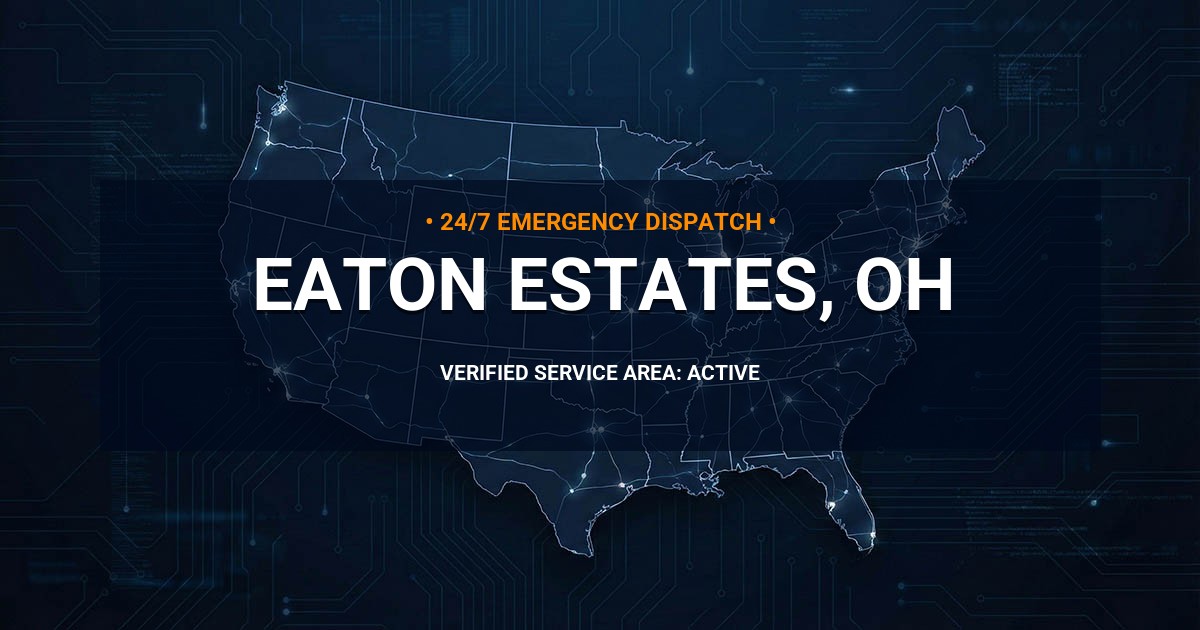 Emergency Plumbing Dispatch Map for Plumbing Services: Eaton Estates, OH
