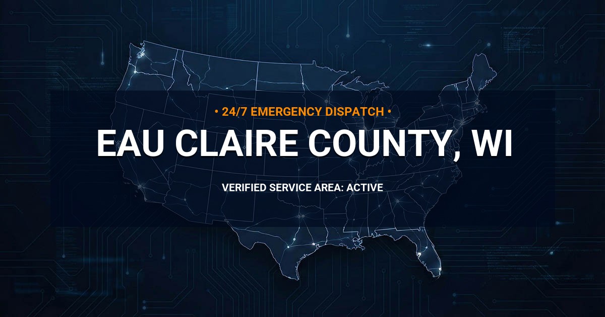 Emergency Plumbing Dispatch Map for Eau Claire County Plumbing Logistics