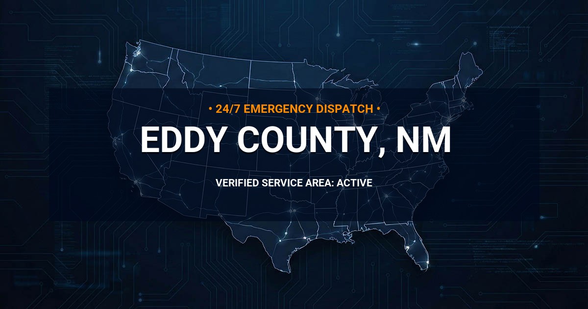 Emergency Plumbing Dispatch Map for Eddy County Plumbing Logistics