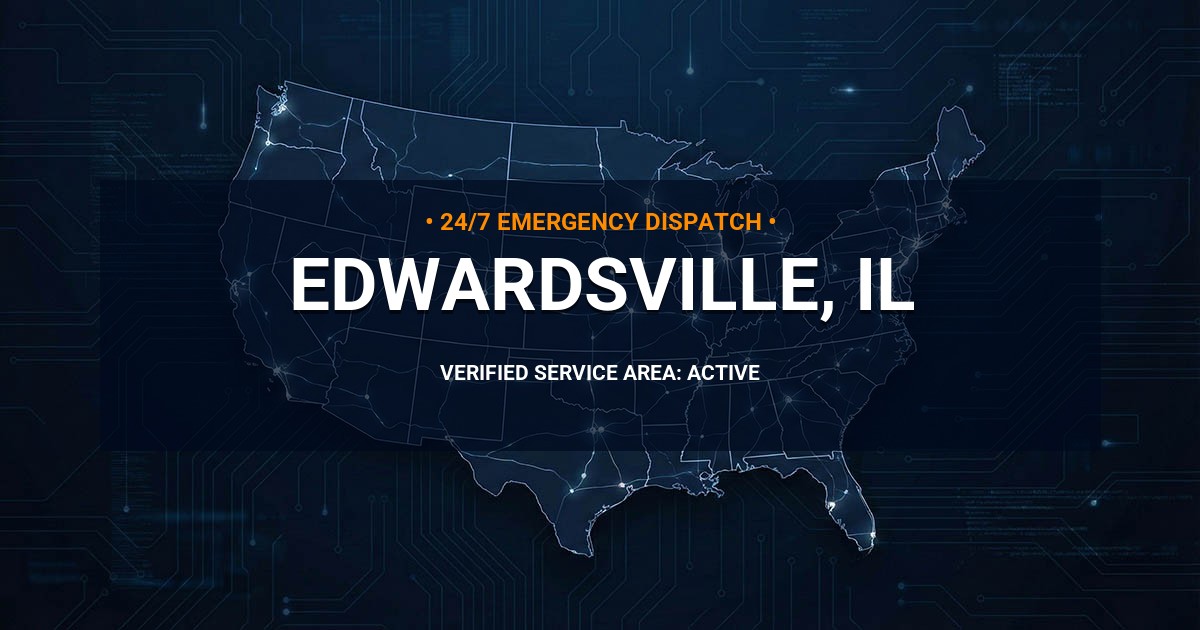 Emergency Plumbing Dispatch Map for Plumbing Services: Edwardsville, IL