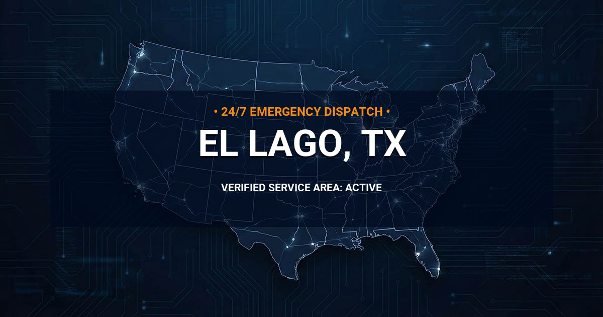 Emergency Plumbing Dispatch Map for Plumbing Services: El Lago, TX