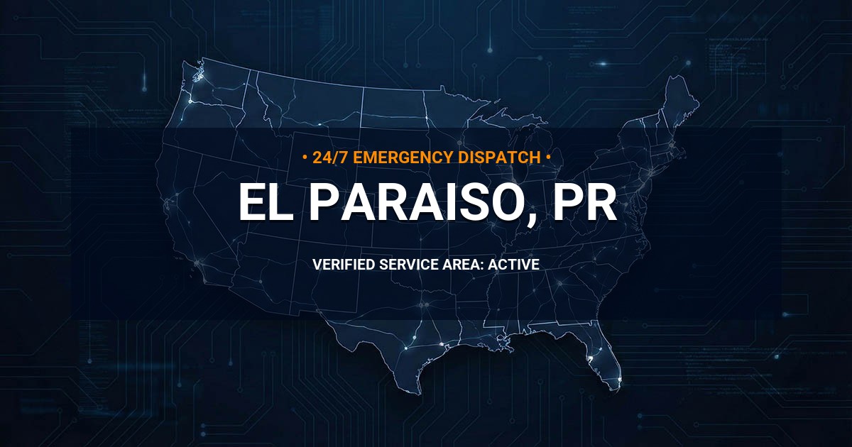 Emergency Plumbing Dispatch Map for Plumbing Services: El Paraiso, PR