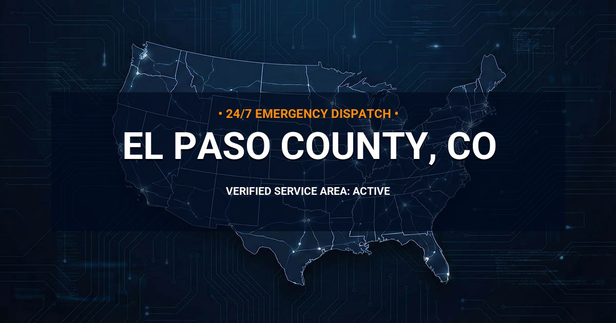 Emergency Plumbing Dispatch Map for El Paso County Plumbing Logistics