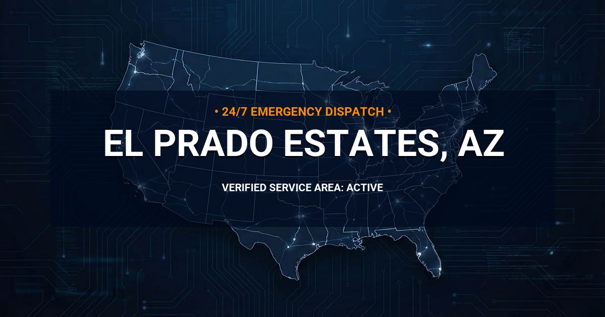 Emergency Plumbing Dispatch Map for Plumbing Services: El Prado Estates, AZ