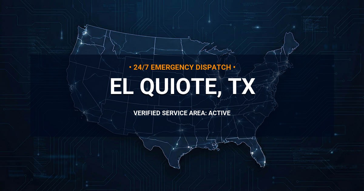 Emergency Plumbing Dispatch Map for Plumbing Services: El Quiote, TX