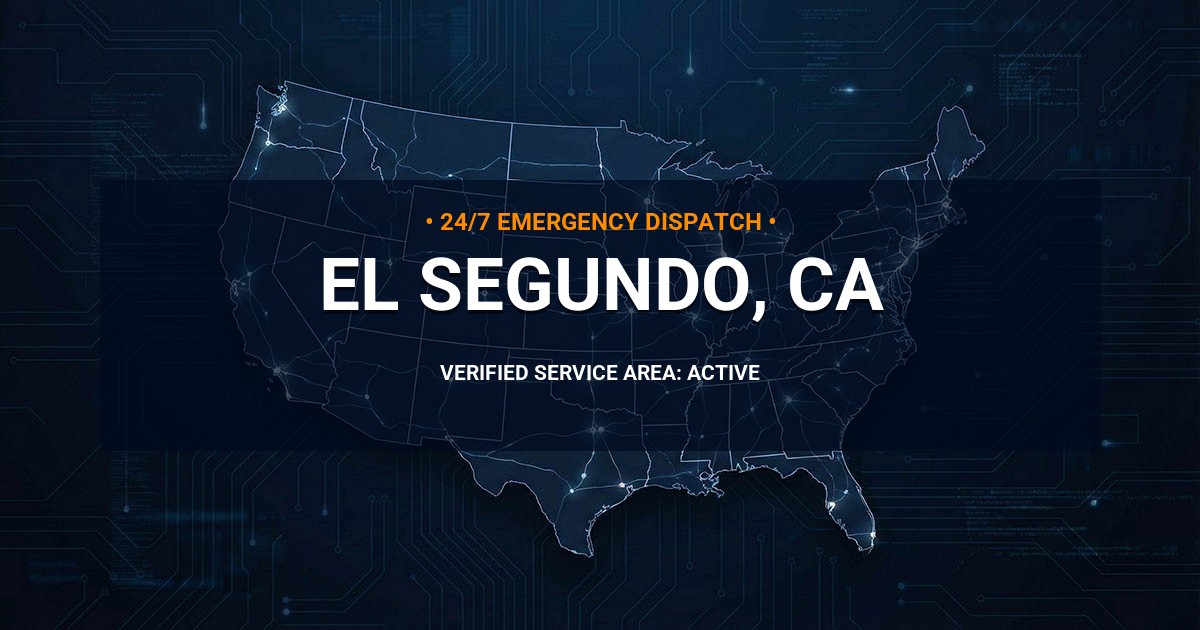 Emergency Plumbing Dispatch Map for Plumbing Services: El Segundo, CA
