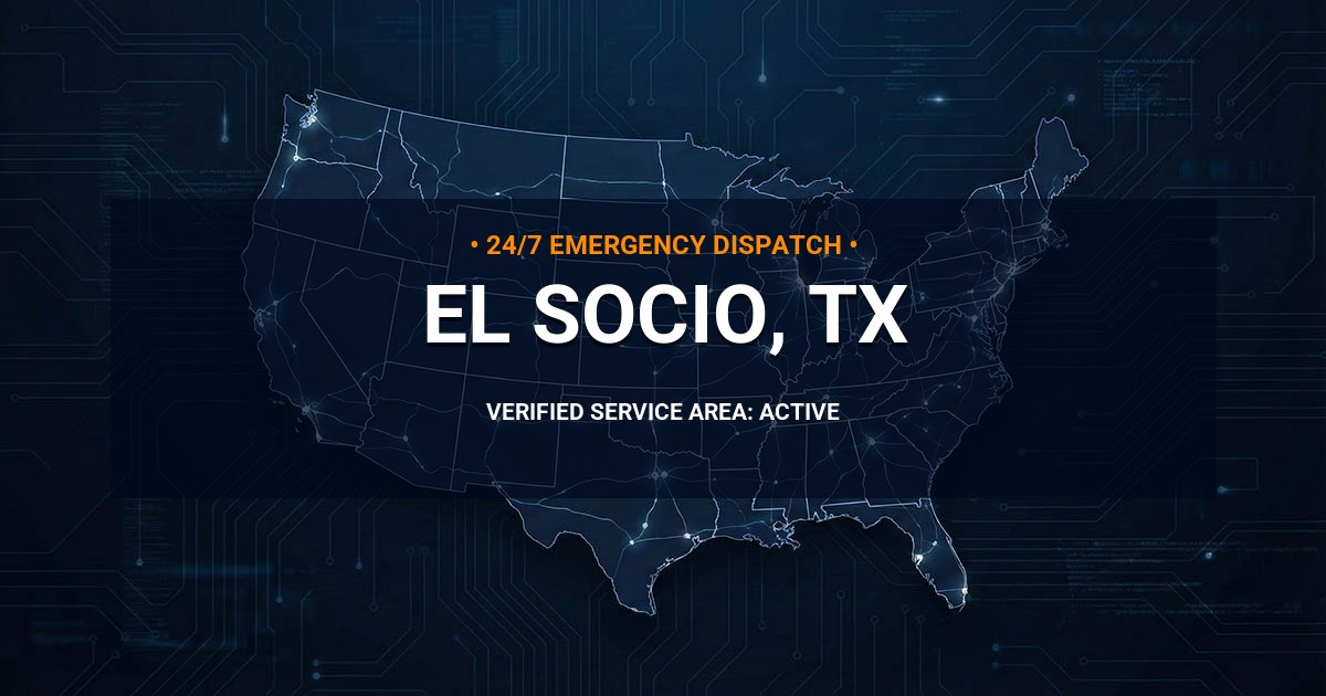 Emergency Plumbing Dispatch Map for Plumbing Services: El Socio, TX