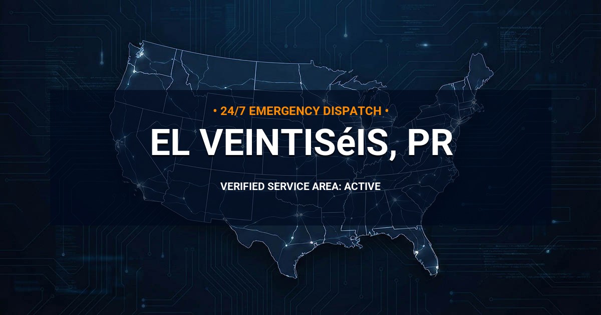 Emergency Plumbing Dispatch Map for Plumbing Services: El Veintiséis, PR