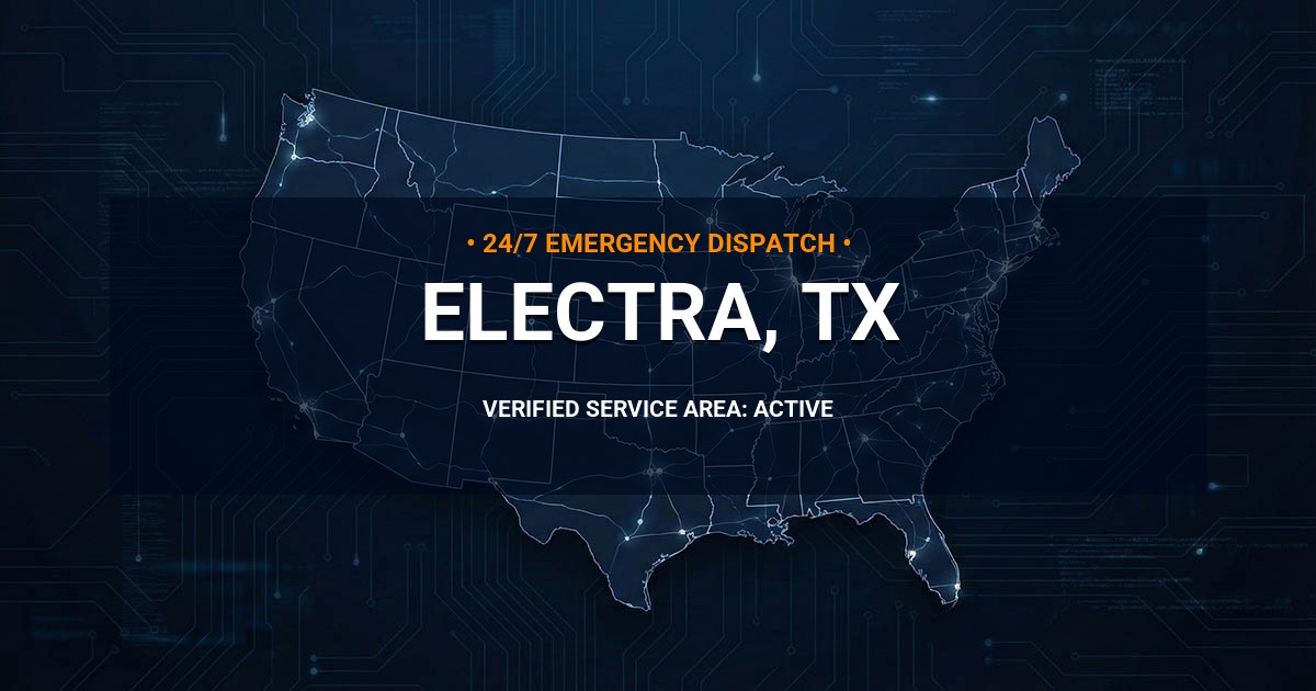 Emergency Plumbing Dispatch Map for Plumbing Services: Electra, TX