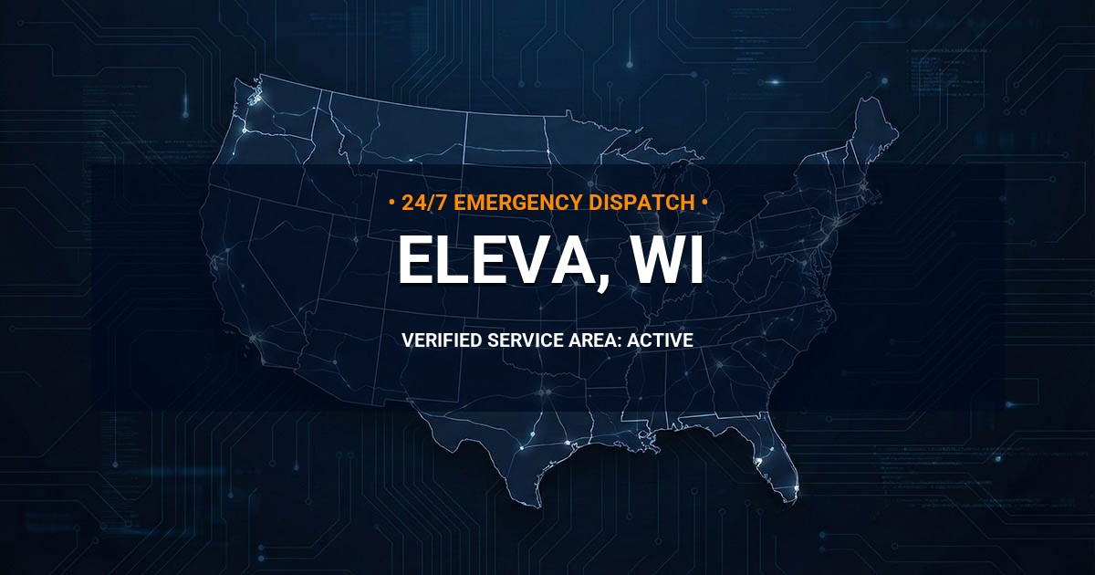Emergency Plumbing Dispatch Map for Plumbing Services: Eleva, WI