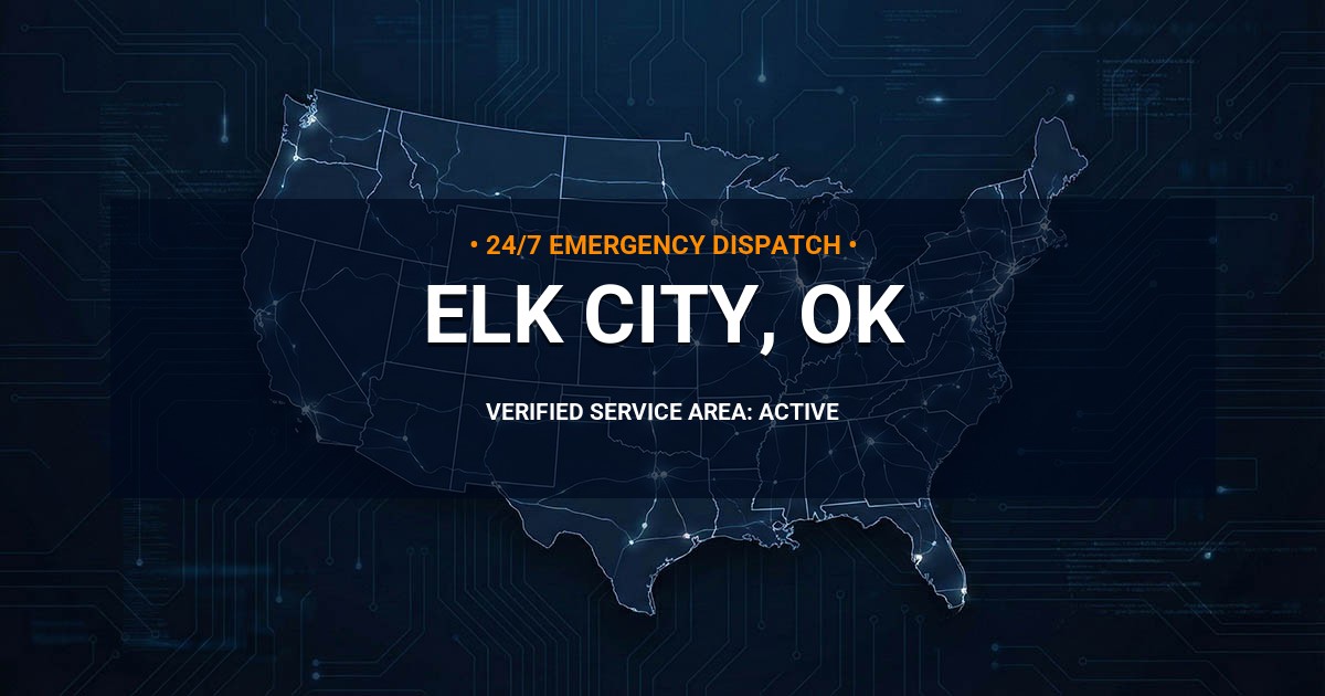 Emergency Plumbing Dispatch Map for Plumbing Services: Elk City, OK