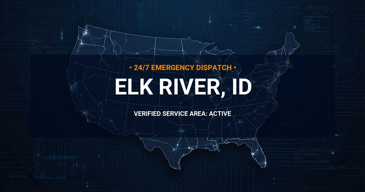 Emergency Plumbing Dispatch Map for Plumbing Services: Elk River, ID