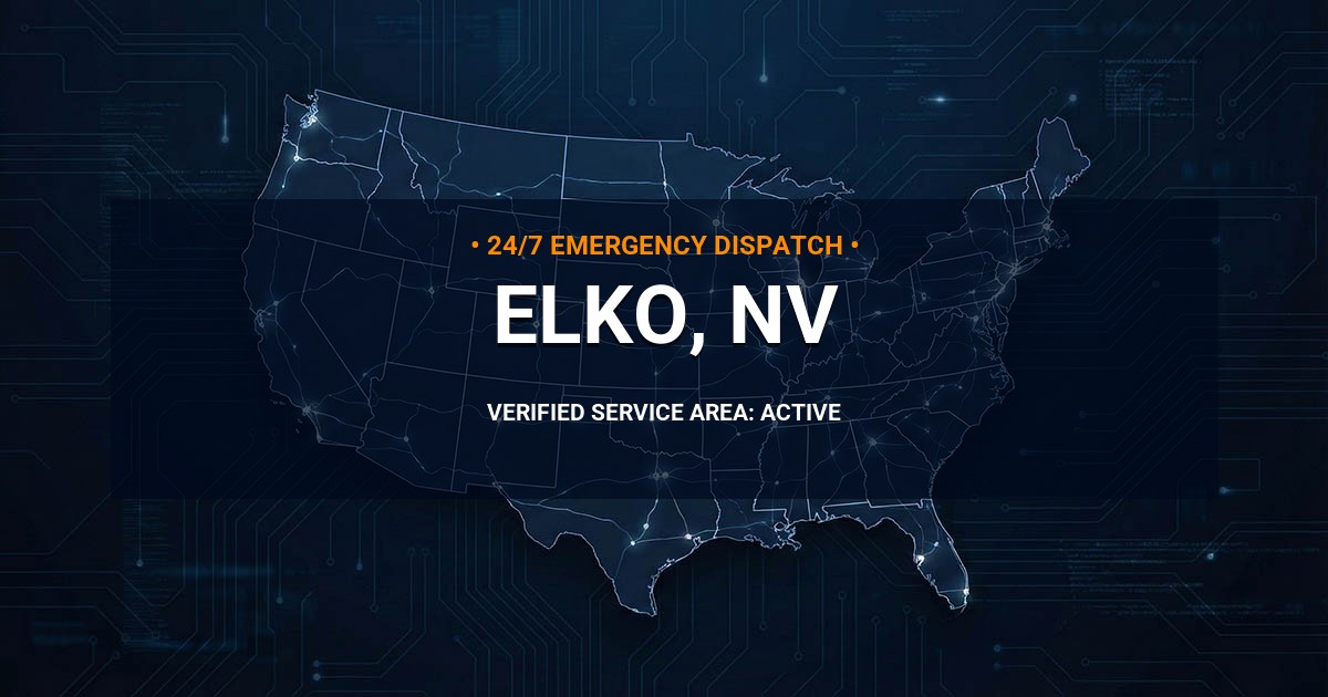 Emergency Plumbing Dispatch Map for Plumbing Services: Elko, NV