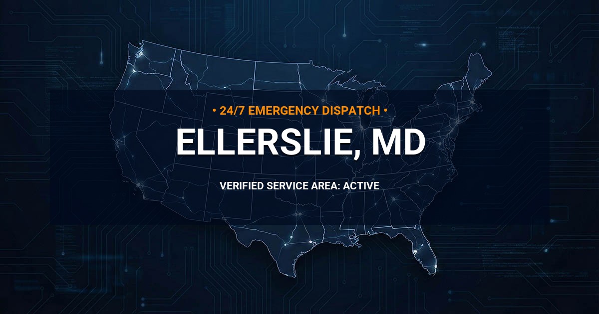 Emergency Plumbing Dispatch Map for Plumbing Services: Ellerslie, MD