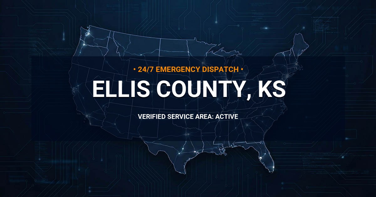 Emergency Plumbing Dispatch Map for Ellis County Plumbing Logistics